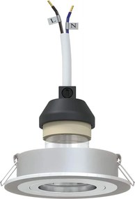 vidaXL Σποτ Ασημί 9 x 9 x 2 εκ. Αλουμίνιο