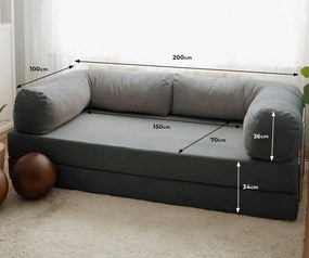 3-Seat Sofa-Bed Nook - Anthracite Anthracite