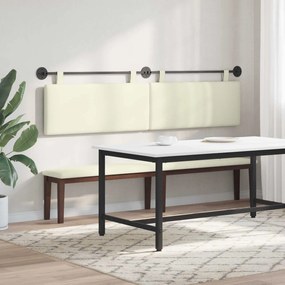 vidaXL Κρεμαστό Κεφαλάρι Κρεμ Υφασμάτινο Κορντουρά