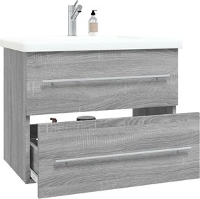 vidaXL Ντουλάπι Νιπτήρα Grey Sonoma 60x38,5x48 εκ. Επεξεργ. Ξύλο
