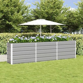vidaXL Γλάστρα Ανοιχτό γκρι 290 x 50 x 75 εκ Επικαλυμμένος Χάλυβας