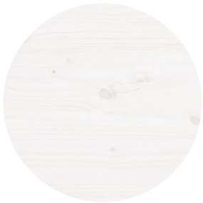 vidaXL Τραπεζάκι Σαλονιού Λευκό Ø 55 x 60 εκ. από Μασίφ Ξύλο Πεύκου