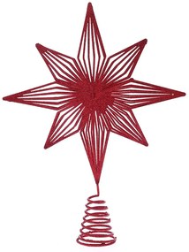 Χριστουγεννιάτικη Κορυφή Δέντρου Αστέρι Κόκκινη iliadis 22x30εκ. 79943