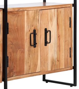 vidaXL Βιβλιοθήκη με 4 Επίπεδα 124 x 30 x 180 εκ. Μασίφ Ξύλο Ακακίας
