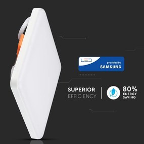 LED V-TAC Πάνελ mini 24W SAMSUNG Chip Τετράγωνο Ρυθμιζόμενο Ψυχρό Λευκό 744