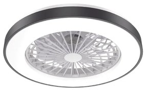 ΑΝΕΜΙΣΤΗΡΑΣ ΟΡΟΦΗΣ ΠΛΑΦΟΝΙΕΡΑ ΜΑΥΡΗ DIMMABLE DC22W Φ50 7 ΔΙΑΦΑΝH ABS ΠΤΕΡΥΓΙΑ ΤΗΛΕΧΕΙΡΙΣΤΗΡΙΟ ACA FANOKBL10G