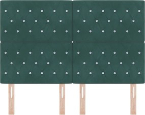 vidaXL Κεφαλάρι Σκούρο Πράσινο 160 cm Βελούδο