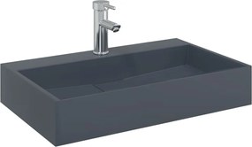 vidaXL Νιπτήρας Ανθρακί 60x38x11 εκ. Συνθετικός από Τεχνητό Μάρμαρο