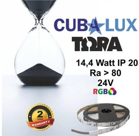 Ταινία LED 14,4W IP20 24V RGB 5M TORA 50-0079 Cubalux 500079