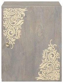 vidaXL Ντουλάπα τοίχου μπάνιου Γκρι 38 x 33 x 48 εκ Μασίφ ξύλο μάνγκο