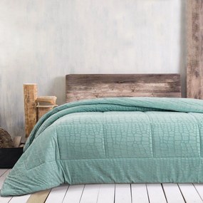 Κουβερτοπάπλωμα Croco Velvet Aqua Ρυθμός Υπέρδιπλo 220x240cm Velvet