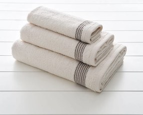 Πετσέτες Mara-1 (Σετ 3τμχ) Cream Vesta Home Σετ Πετσέτες 70x140cm 100% Βαμβάκι