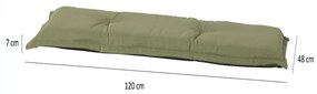 Madison Μαξιλάρι Πάγκου Panama Σκούρο Πράσινο 120 x 48 εκ.
