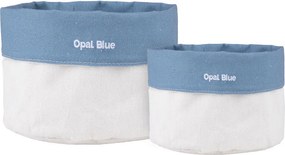 Καλάθια Αποθήκευσης (Σετ 2τμχ) Estia Opal Blue 02-41199