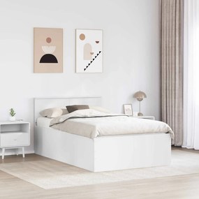 vidaXL Σκελετός Κρεβατιού Λευκό 120 x 190 cm Επεξεργασμένο ξύλο