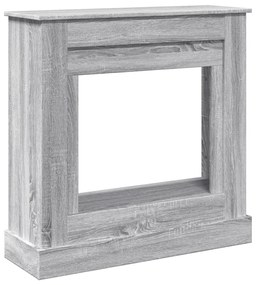 vidaXL Πλαίσιο Τζακιού Γκρι Sonoma 90x30x90 εκ. από Επεξ. Ξύλο