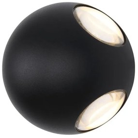 Απλίκα Φωτιστικό Τοίχου LED 4,5W Μαύρο IP54 360 Μοίρες Slice 34312 Globo Lighting-34312-Μαύρο 34312