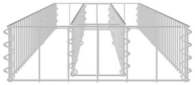 Συρματοκιβώτιο-Γλάστρα Υπερυψωμένη 180x30x10 εκ. Γαλβ. Χάλυβας - Ασήμι