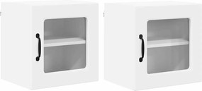 vidaXL Ραφιέρα τοίχου PORTO 2 pcs Λευκό 40 x 31 x 40 εκ.