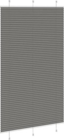 vidaXL Πλισέ περσίδα Ανθρακί 115x200 cm Πλάτος υφάσματος 114,4 cm