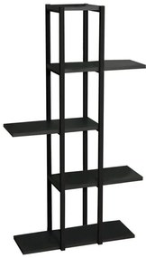 Επιδαπέδια ραφιέρα Ploko ανθρακί μελαμίνης-μαύρο μέταλλο 60x24x110εκ 60x24x110 εκ.