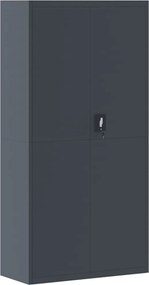 vidaXL Αρχειοθήκη Ανθρακί 90 x 40 x 180 εκ. Ατσάλινη