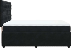 vidaXL Κρεβάτι Boxspring με Στρώμα Μαύρο 160x200 εκ. Βελούδινο