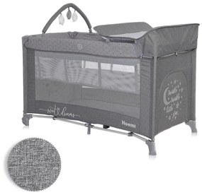 LORELLI ΠΑΡΚΟΚΡΕΒΑΤΟ ΔΥΟ ΕΠΙΠΕΔΩΝ ΜΕ ΑΛΛΑΞΙΕΡΑ NOEMI PLUS COOL GREY STAR 10080562216