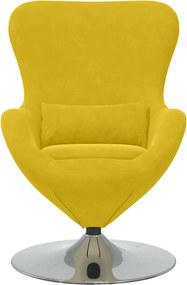 vidaXL Κάθισμα-αυγό Κίτρινο Βελούδο