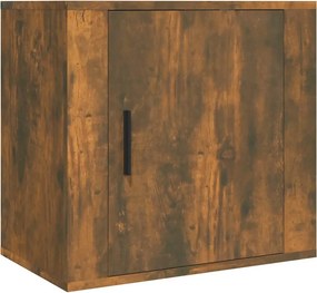 vidaXL Κομοδίνο Επιτοίχιο Καπνιστή Δρυς 50x30x47 εκ.