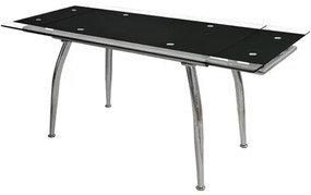 Σετ τραπεζαρίας C10012.02 5τμχ με Τραπέζι LOCA 120x80x75εκ. &amp; Καρέκλες KIM Μαύρες