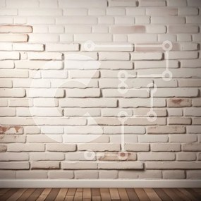 Intra Συλλεκτικό Ξύλινο Παζλ Plywood 4mm - Υφή τοίχου από λευκό τούβλο για έργα σχεδίασης Σε Ξύλινο Κουτί - Διαστάσεις Puzzle: 10x10 cm – 25 κομμάτια
