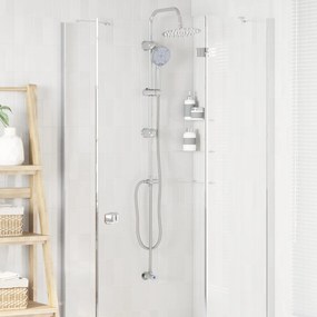 vidaXL Σύστημα Ντους Ασημί 47 x 20 x 95 εκ. Ανοξείδωτο Ατσάλι