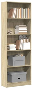 vidaXL Βιβλιοθήκη Sonoma Δρυς 60x24x176 εκ. από Επεξεργασμένο Ξύλο