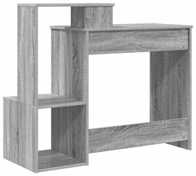 vidaXL Γραφείο Γκρίζο Σονομα 106 x 40 x 88.5 εκ Επεξεργασμένο ξύλο