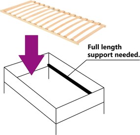 vidaXL Τελάρο Κρεβατιού με 13 Σανίδες 90 x 200 εκ.