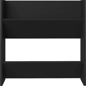 vidaXL Παπουτσοθήκη Τοίχου Μαύρη 60 x 18 x 60 εκ. Επεξ. Ξύλο