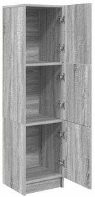 vidaXL Ψηλή Ντουλάπα Γκρι sonoma 31,5 x 32 x 124 εκ Επεξεργασμένο ξύλο