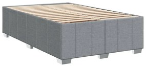 Κρεβάτι Boxspring με Στρώμα Ανοιχτό Γκρι 120x190 εκ. Υφασμάτινο - Γκρι