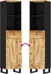 vidaXL Ντουλάπι Μπάνιου 38 x 33 x 160 εκ. από Μασίφ Ξύλο Μάνγκο