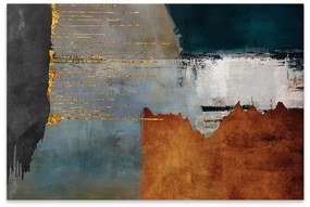 Πίνακας σε καμβά "Abstract Retro" Megapap ψηφιακής εκτύπωσης 140x70x3εκ.-GP033-0135