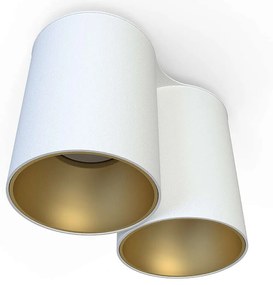 Φωτιστικό Οροφής - Σποτ Eye Tone 7665 2xGU10 10W White-Gold Nowodvorski Μέταλλο,Πλαστικό