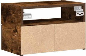 vidaXL Κομοδίνο Επιτοίχιο Καπνιστή Δρυς 45x26x28,5 εκ.