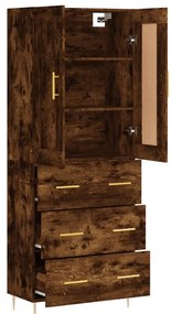 vidaXL Ντουλάπι Καπνιστή Δρυς 69,5x34x180 εκ. από Επεξεργασμένο Ξύλο