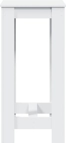 vidaXL Τραπέζι Μπαρ Λευκό 51x50x103,5 εκ. Επεξ. Ξύλο