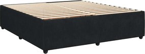 vidaXL Κρεβάτι Boxspring με Στρώμα Μαύρο 180x200 εκ. Βελούδινο