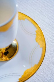 Stewehome Σετ 6 τεμαχίων πορσελάνινα φλιτζάνια καφέ με ράφι Πολύχρωμο