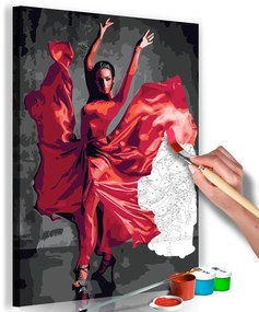 Πίνακας για να τον ζωγραφίζεις - Red Dress 40x60