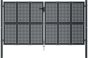 vidaXL Πόρτα Κήπου Ανθρακί 300x150 εκ. Ατσάλι
