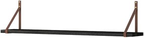 Lh-homefurniture Ράφι τοίχου dark χρώμα black stone 102x31x17cm DR-38